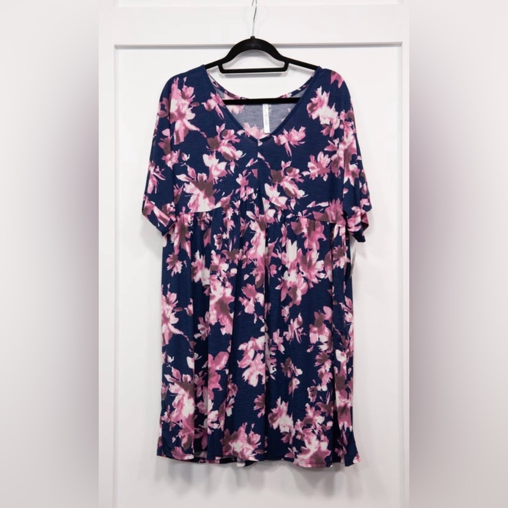 Dear Scarlett Pink and Blue Floral Dress